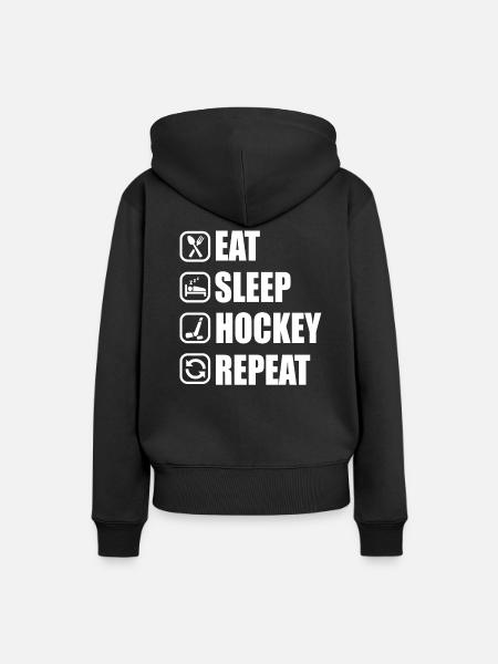 Eat Sleep Hockey Repeat I Eishockey Hockey - Ekologisk premiumluvtröja dam - svart