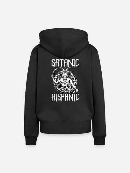 Satanic Hispanic Baphomet Goat Head Gift - Dame Premium hoodie, økologisk bomuld - sort