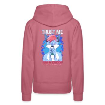 Trust me I'm a Furry I Furries Cosplay Fandom - Frauen Premium Bio Hoodie - Malve - Hinten - Isabella (175cm)