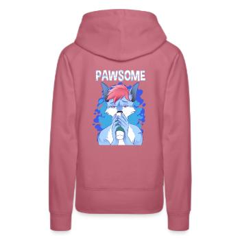 Pawsome I Furry Fandom Cospaly - Frauen Premium Bio Hoodie - Malve - Hinten - Isabella (175cm)