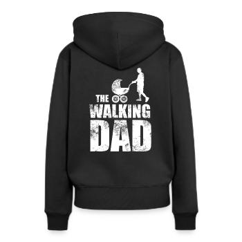 The Walking Dad Vatertag - Frauen Premium Bio Hoodie - Schwarz - Hinten - Julia (174cm)
