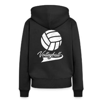 Volleyball Volleyballer - Frauen Premium Bio Hoodie - Schwarz - Hinten - Julia (174cm)
