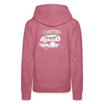 Camping caravan - Women’s Premium Organic Hoodie - mauve - Back - Isabella (175cm)