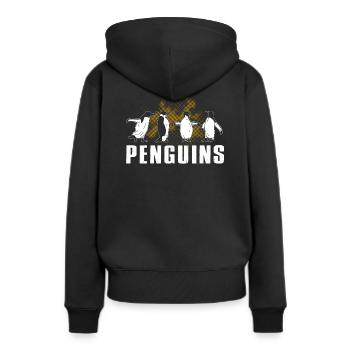 Pingouin pingouin - Sweat à capuche Premium bio Femme - noir - Dos - Julia (174cm)