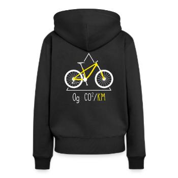 Fahrradfahrer Bike - Frauen Premium Bio Hoodie - Schwarz - Hinten - Julia (174cm)