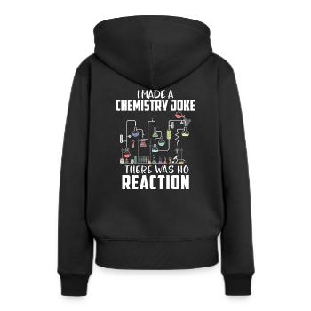 Chemie Scherz Reaktion - Frauen Premium Bio Hoodie - Schwarz - Hinten - Julia (174cm)