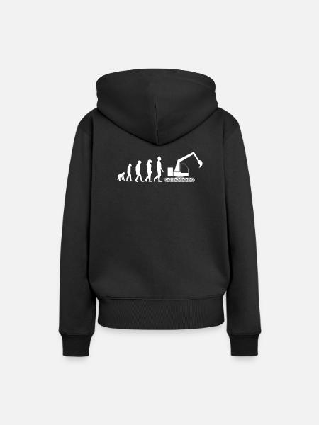 Evolution excavator operator excavator - Women’s Premium Organic Hoodie - black