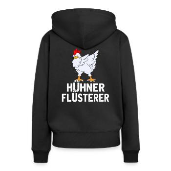 Chicken Chicken Whisperer - Sweat à capuche Premium bio Femme - noir - Dos - Julia (174cm)