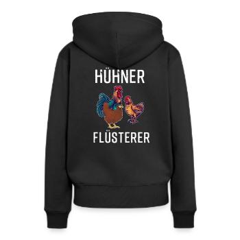 Poulets Whisperer Chicken - Sweat à capuche Premium bio Femme - noir - Dos - Julia (174cm)