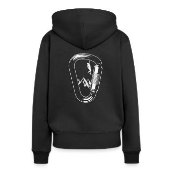 Grimpeur grimpeur mousqueton - Sweat à capuche Premium bio Femme - noir - Dos - Julia (174cm)