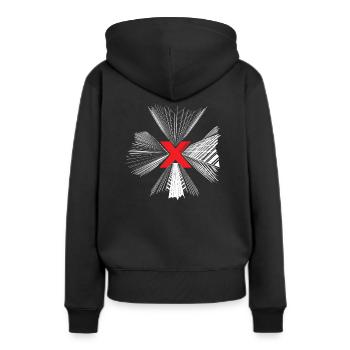 Gratte-ciel, Hochhaus, Horizon, New York - Sweat à capuche Premium bio Femme - noir - Dos - Julia (174cm)