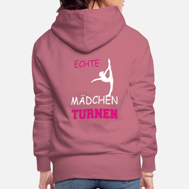 ECHTE MAeDCHEN TURNEN Frauen Premium Bio Hoodie