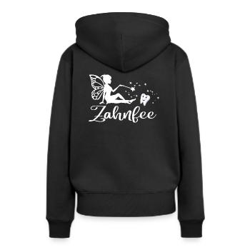 Zahnfee Zahn zaubern Zauberstab Zahnärztin - Frauen Premium Bio Hoodie - Schwarz - Hinten - Julia (174cm)