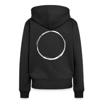 cercle - Sweat à capuche Premium bio Femme - noir - Dos - Julia (174cm)