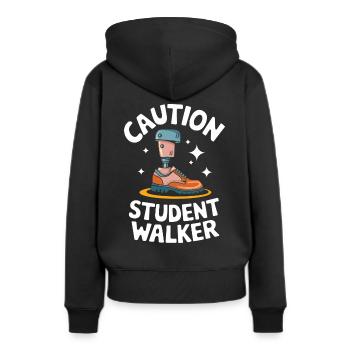 Invalidité due à l’amputation - Sweat à capuche Premium bio Femme - noir - Dos - Julia (174cm)