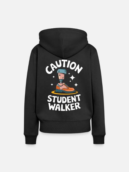 Amputation Behinderung - Frauen Premium Bio Hoodie - Schwarz
