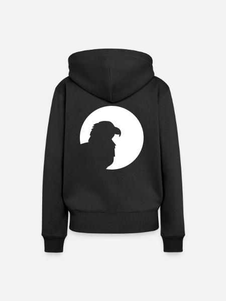 Adler - Frauen Premium Bio Hoodie - Schwarz