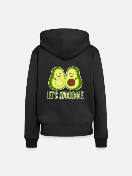 Avocado - Frauen Premium Bio Hoodie - Schwarz