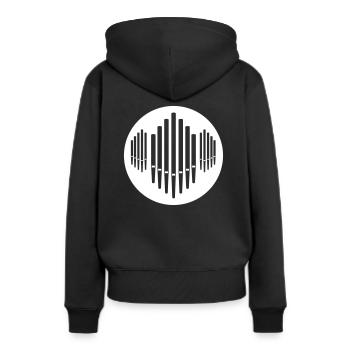 organe - Sweat à capuche Premium bio Femme - noir - Dos - Julia (174cm)