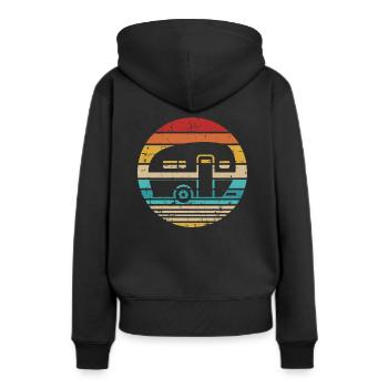 Caravane - Sweat à capuche Premium bio Femme - noir - Dos - Julia (174cm)