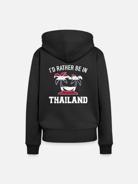 Thailand - Frauen Premium Bio Hoodie - Schwarz