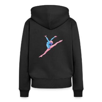 Turnerin - Bodenturnen Rhythmische Sportgymnastik - Frauen Premium Bio Hoodie - Schwarz - Hinten - Julia (174cm)