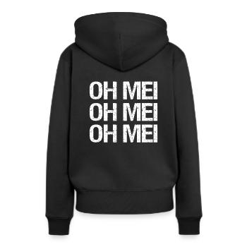 OH MEI - Sweat à capuche Premium bio Femme - noir - Dos - Julia (174cm)