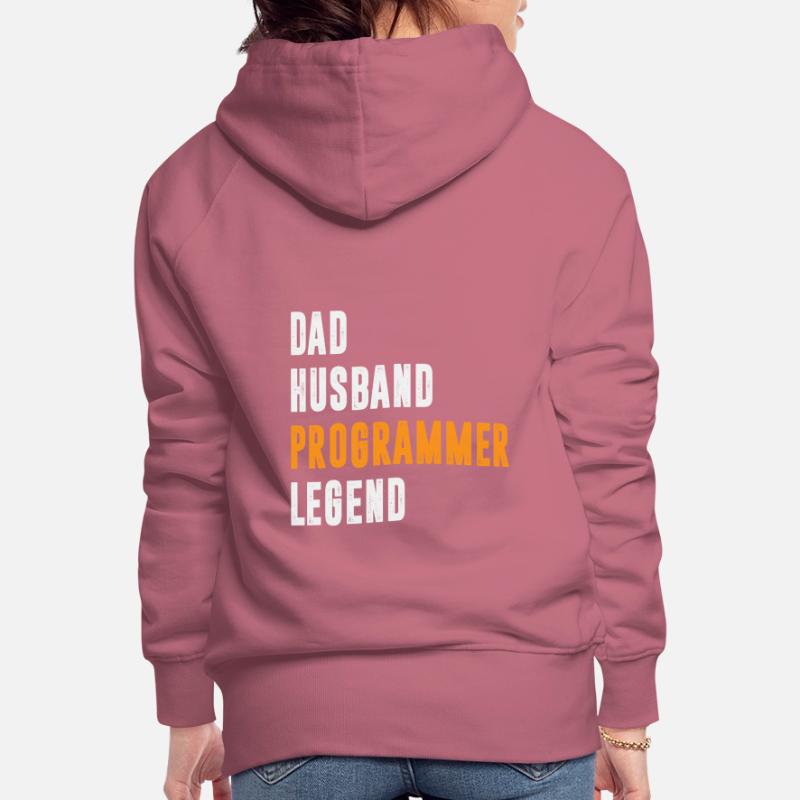 Dad Husband Programmer Legend Coder Coding Frauen Premium Bio Hoodie