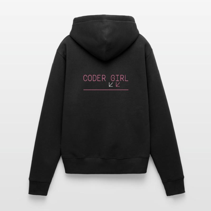 Coder Girl Programmer Funny Geek Coding Women’s Premium Organic Hoodie