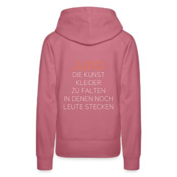 Judo die Kunst Kleider zu falten in denen noch - Frauen Premium Bio Hoodie - Malve - Hinten - Isabella (175cm)