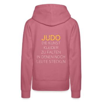 Judo die Kunst Kleider zu falten in denen noch - Frauen Premium Bio Hoodie - Malve - Hinten - Isabella (175cm)