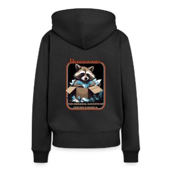 Les ratons laveurs les bandits originaux du monde sauvage - Sweat à capuche Premium bio Femme - noir - Dos - Julia (174cm)