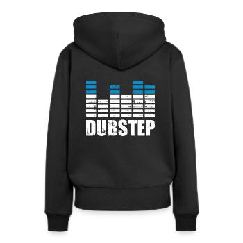 Dubstep - Sweat à capuche Premium bio Femme - noir - Dos - Julia (174cm)