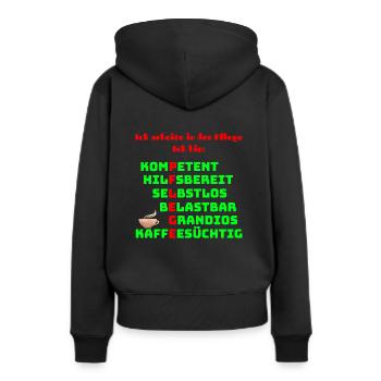 Gesundheitswesen - Pflege - Krankenhaus - Geschenk - Frauen Premium Bio Hoodie - Schwarz - Hinten - Julia (174cm)
