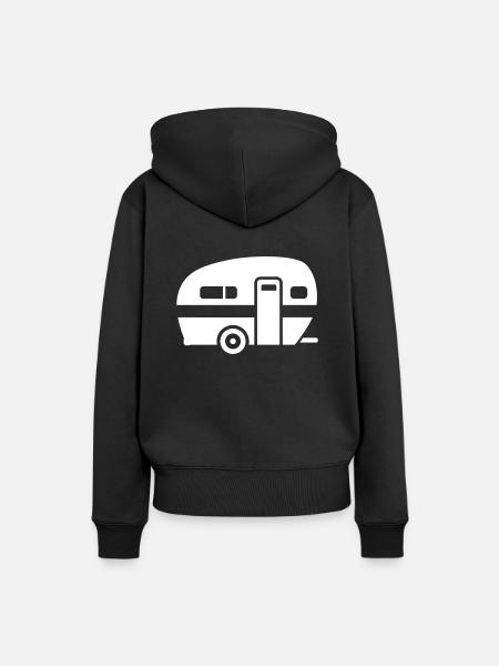 Wohnwagen - Frauen Premium Bio Hoodie - Schwarz