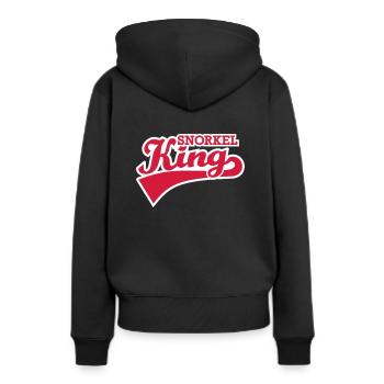 Schnorcheln - Frauen Premium Bio Hoodie - Schwarz - Hinten - Julia (174cm)