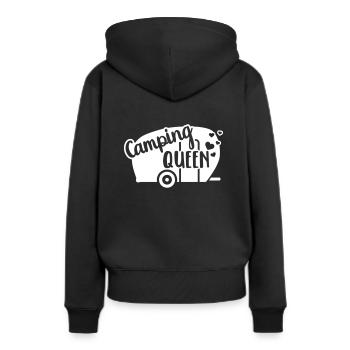 Caravane - Sweat à capuche Premium bio Femme - noir - Dos - Julia (174cm)