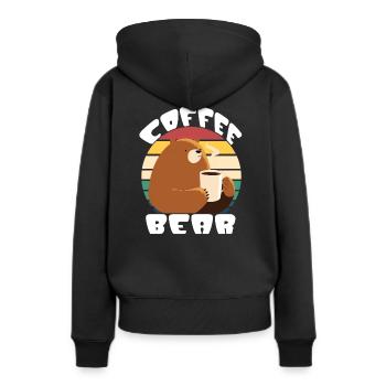 The coffee bear, this coffee is as strong as a bear - Women’s Premium Organic Hoodie - black - Back - Julia (174cm)