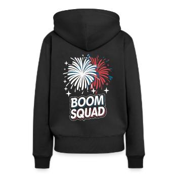 Pyrotechnie Feux d’artifice Pyrotechnie - Sweat à capuche Premium bio Femme - noir - Dos - Julia (174cm)