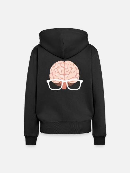 Nerd - Frauen Premium Bio Hoodie - Schwarz