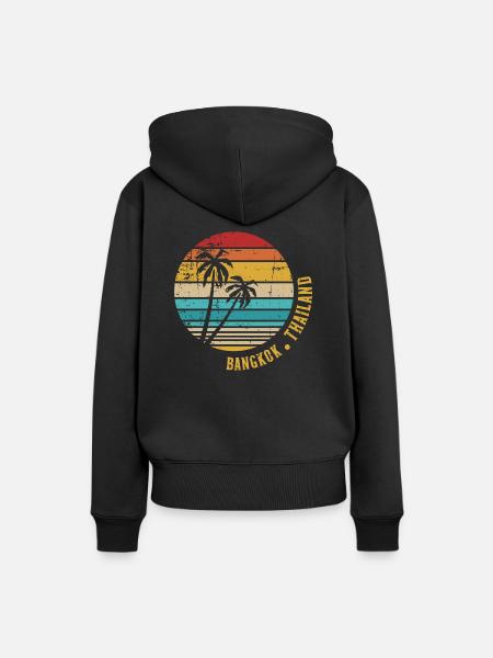 Bangkok - Frauen Premium Bio Hoodie - Schwarz