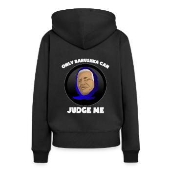 Lustiges Babuschka Design Russland Geschenk Idee - Frauen Premium Bio Hoodie - Schwarz - Hinten - Julia (174cm)