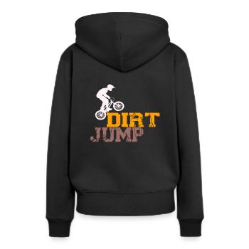 Dirt Jump BMX Bike Gift Design - Women’s Premium Organic Hoodie - black - Back - Julia (174cm)