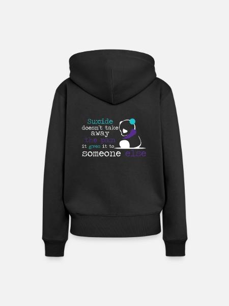 Suicide Depression Pain Awareness Prevention - Women’s Premium Organic Hoodie - black