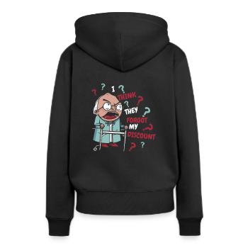 Rentner Rente Lustig Dont Forget My Discount - Frauen Premium Bio Hoodie - Schwarz - Hinten - Julia (174cm)