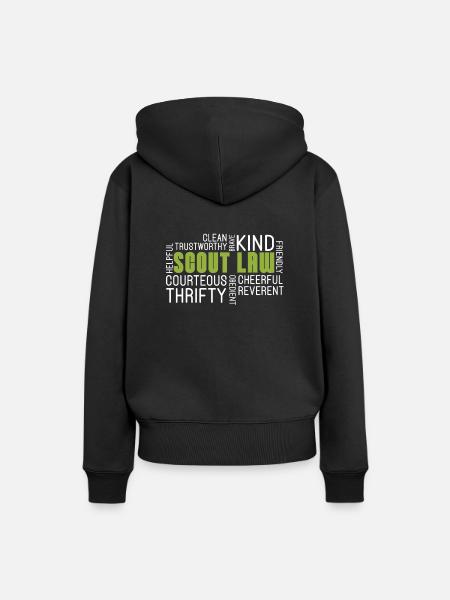 Pfadfinder Gesetz - Frauen Premium Bio Hoodie - Schwarz