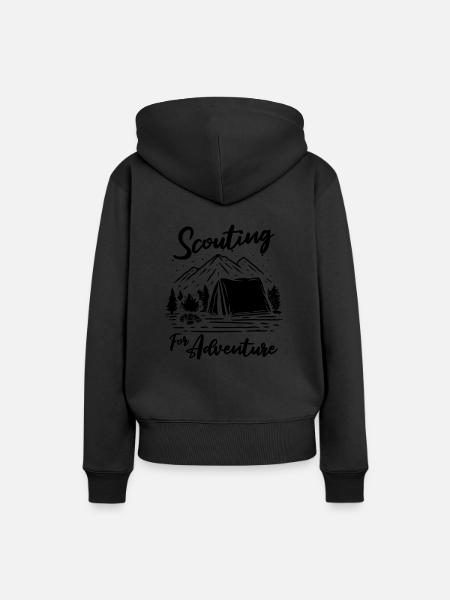 Pfadfinder Abenteuer - Frauen Premium Bio Hoodie - Schwarz