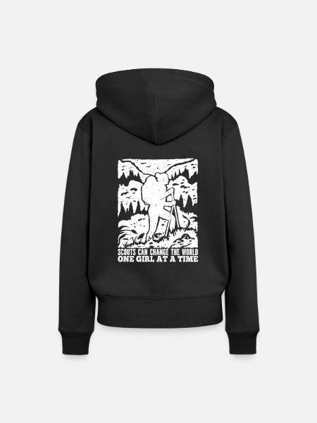 Pfadfinder Mädchen - Frauen Premium Bio Hoodie - Schwarz