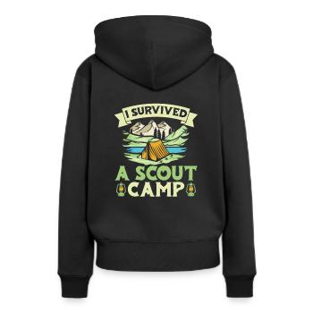 Survivants scouts - Sweat à capuche Premium bio Femme - noir - Dos - Julia (174cm)