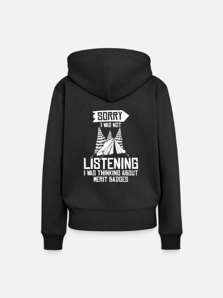 Pfadfinder Abzeichen - Frauen Premium Bio Hoodie - Schwarz